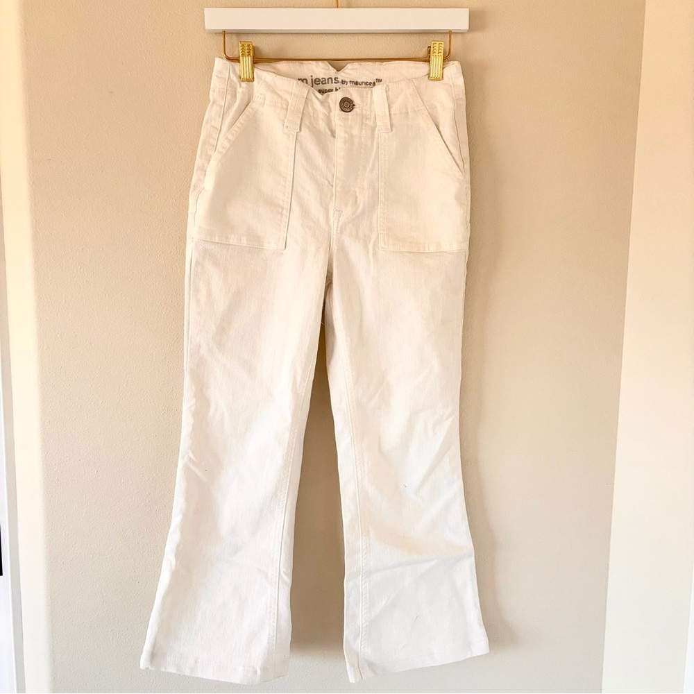 m jeans by maurices super high rise white jeans